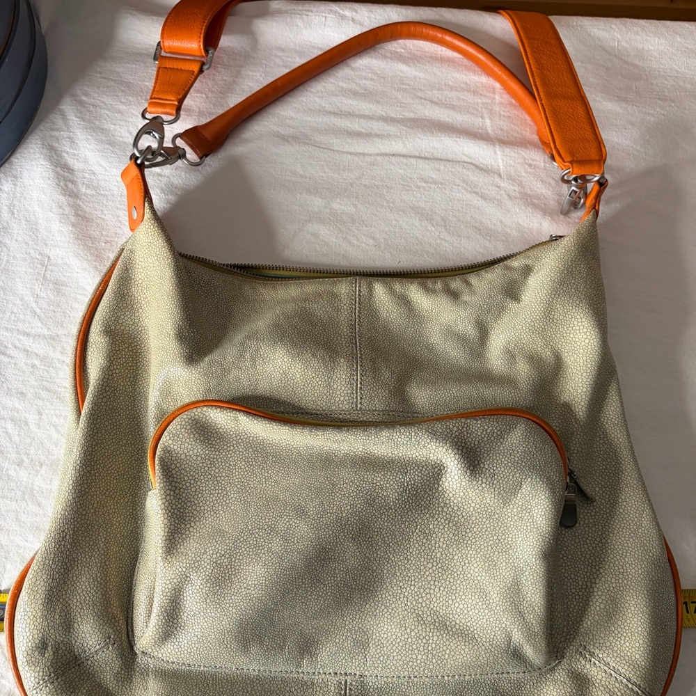 Stefi Talman Seafoam Green Leather Hobo Bag